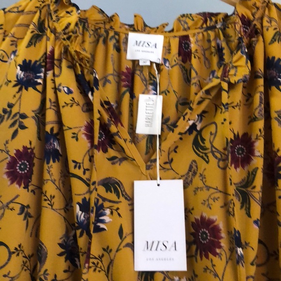 NWT Misa violet bubble sleeve dress - Picture 5 of 8